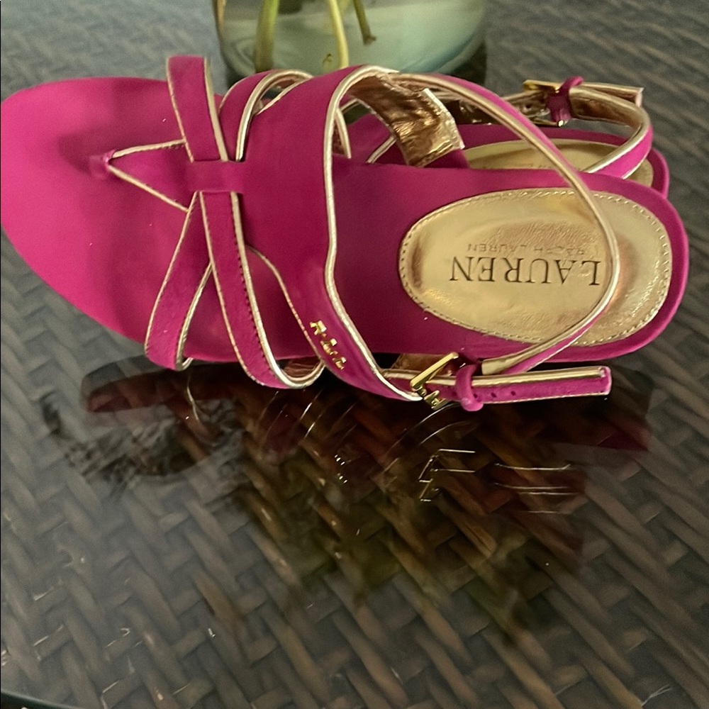 RLX Ralph Lauren Pink Suede Sandals